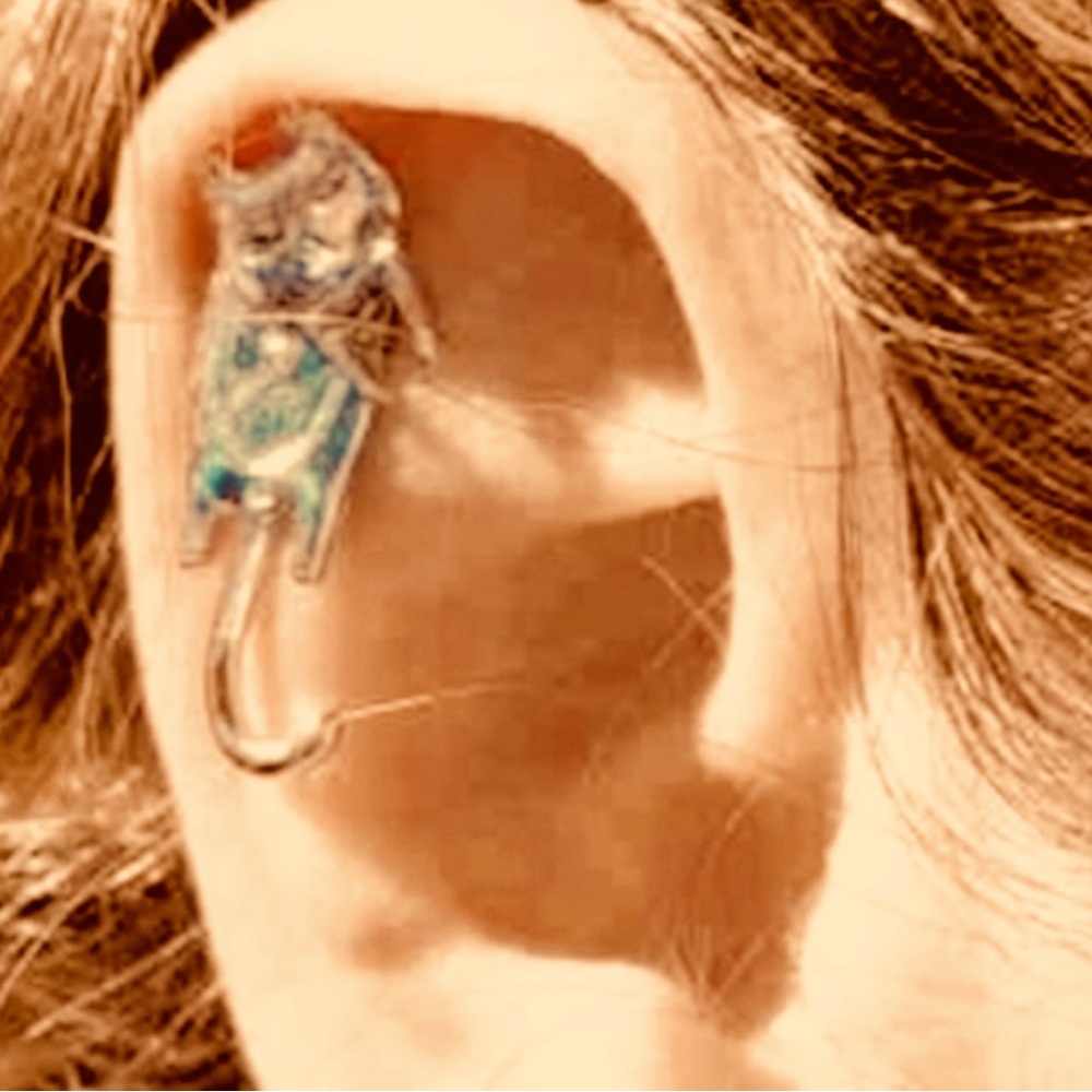 “Flat Cat” Silver Grumpy Kitten Whimsy Cartoon Full Body Curly Tail Ear Jackets - Picture 15 of 15